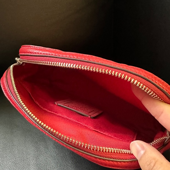 NWT! RARE! F76673 Coach Dome Bright Cardinal Leather Crossbody Bag - Picture 8 of 10